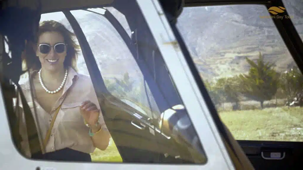 VIP passenger boarding a private helicopter for Antiparos in Greece
